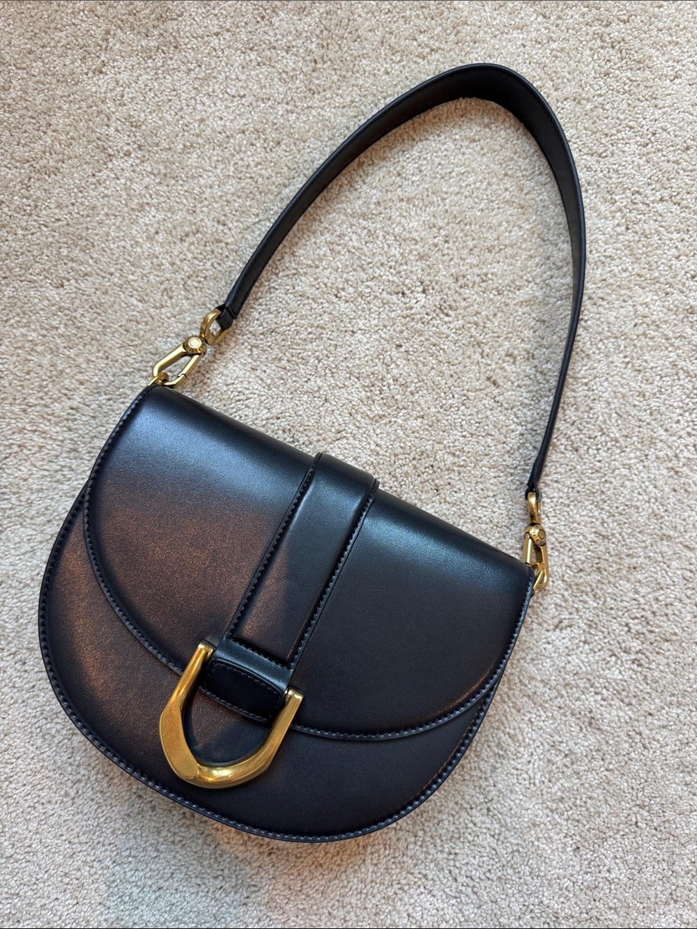 Charles Keith Gabine Saddle Bag - Black